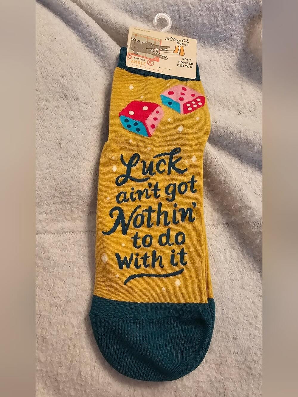 Blue Q Luck Ain't Got Nothing To Do With It Women's Ankle Socks
